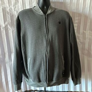 Zoo York Full Zip Jacket Size XL Gray Black Herringbone Men’s Casual Coat